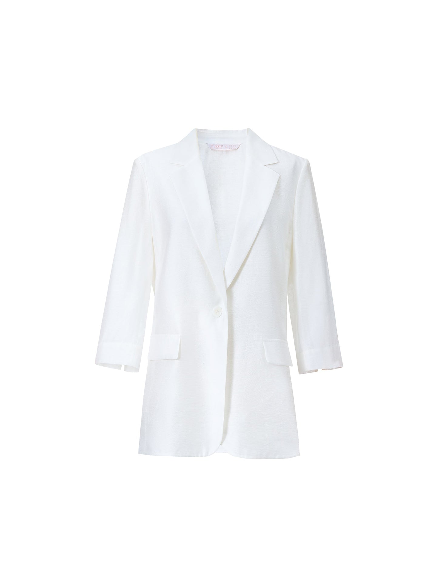 Tencel Acetate Blend 3/4 Sleeve Women Blazer