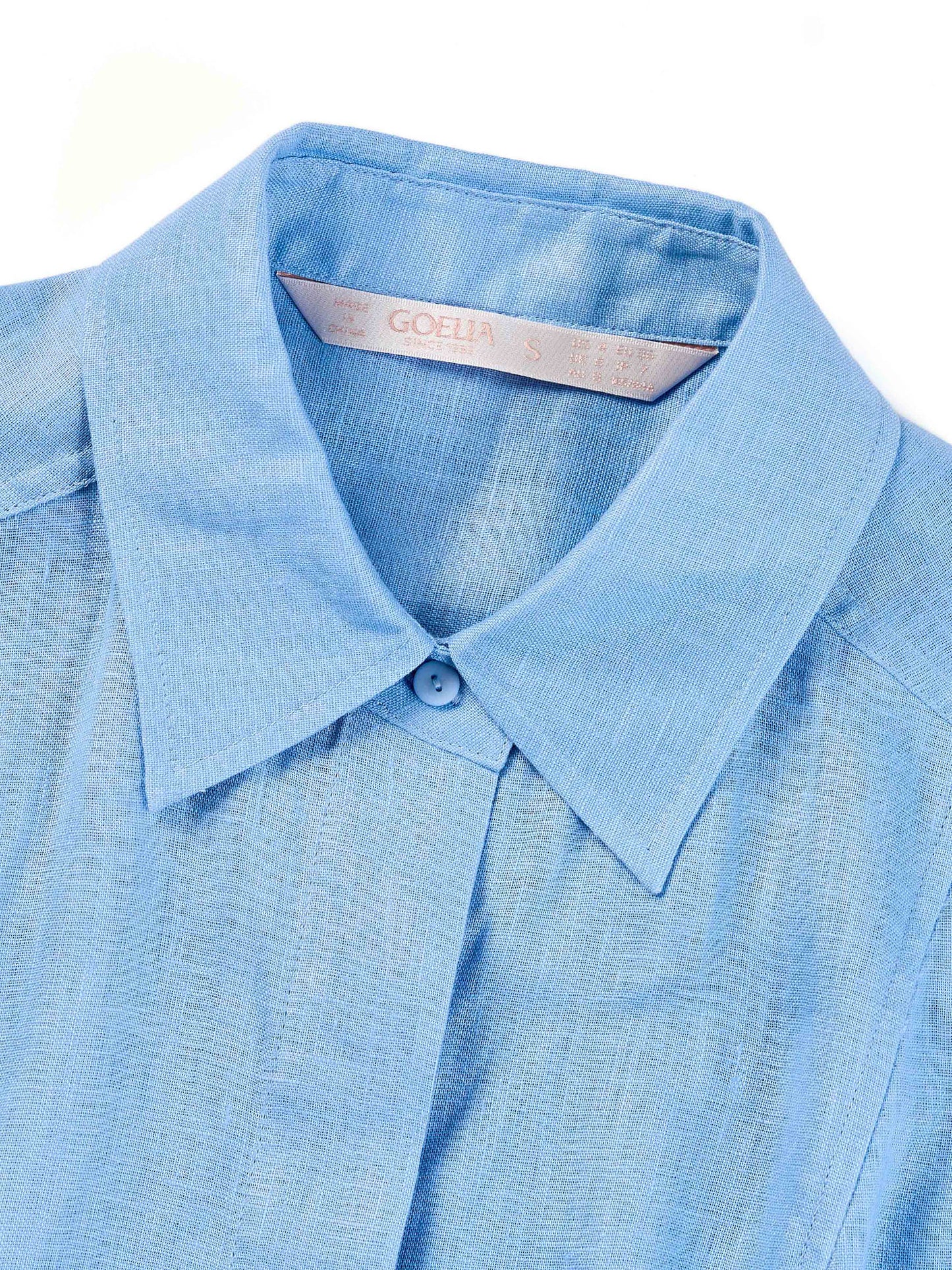 100% Linen Women Maxi Shirt Dress With Belt
