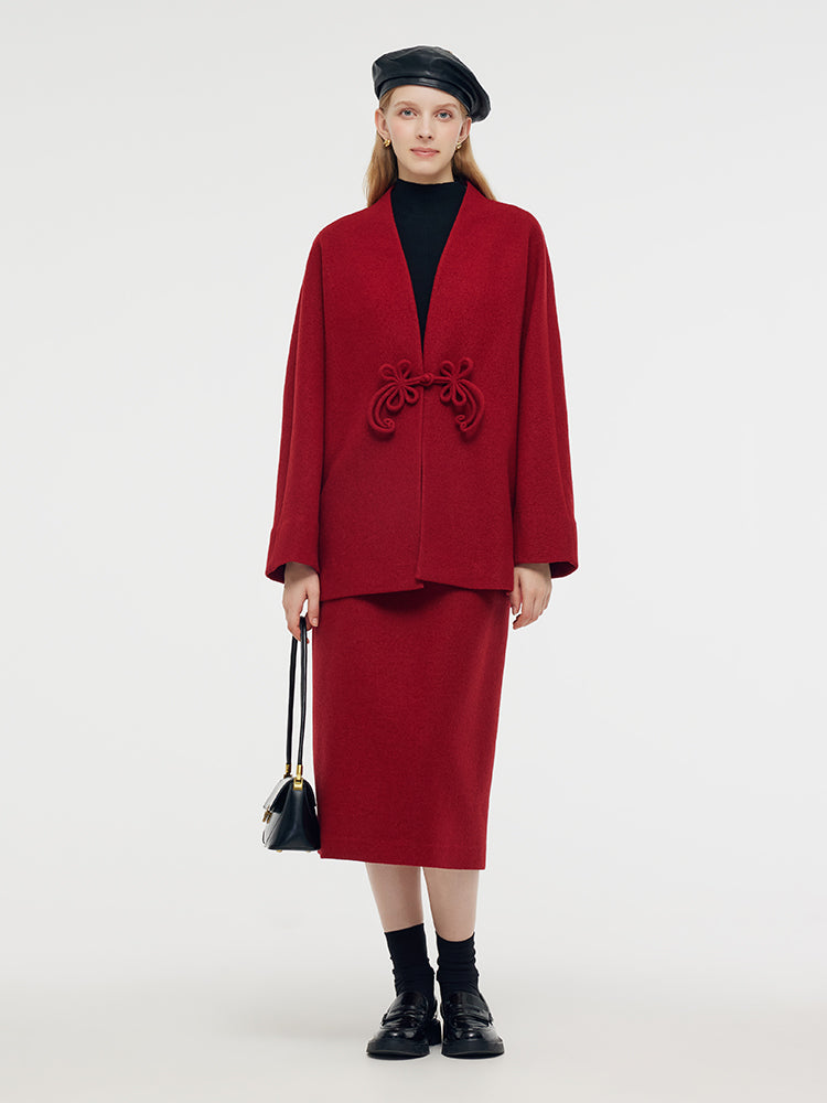 100% Wool New Chinese-Style Women Coat