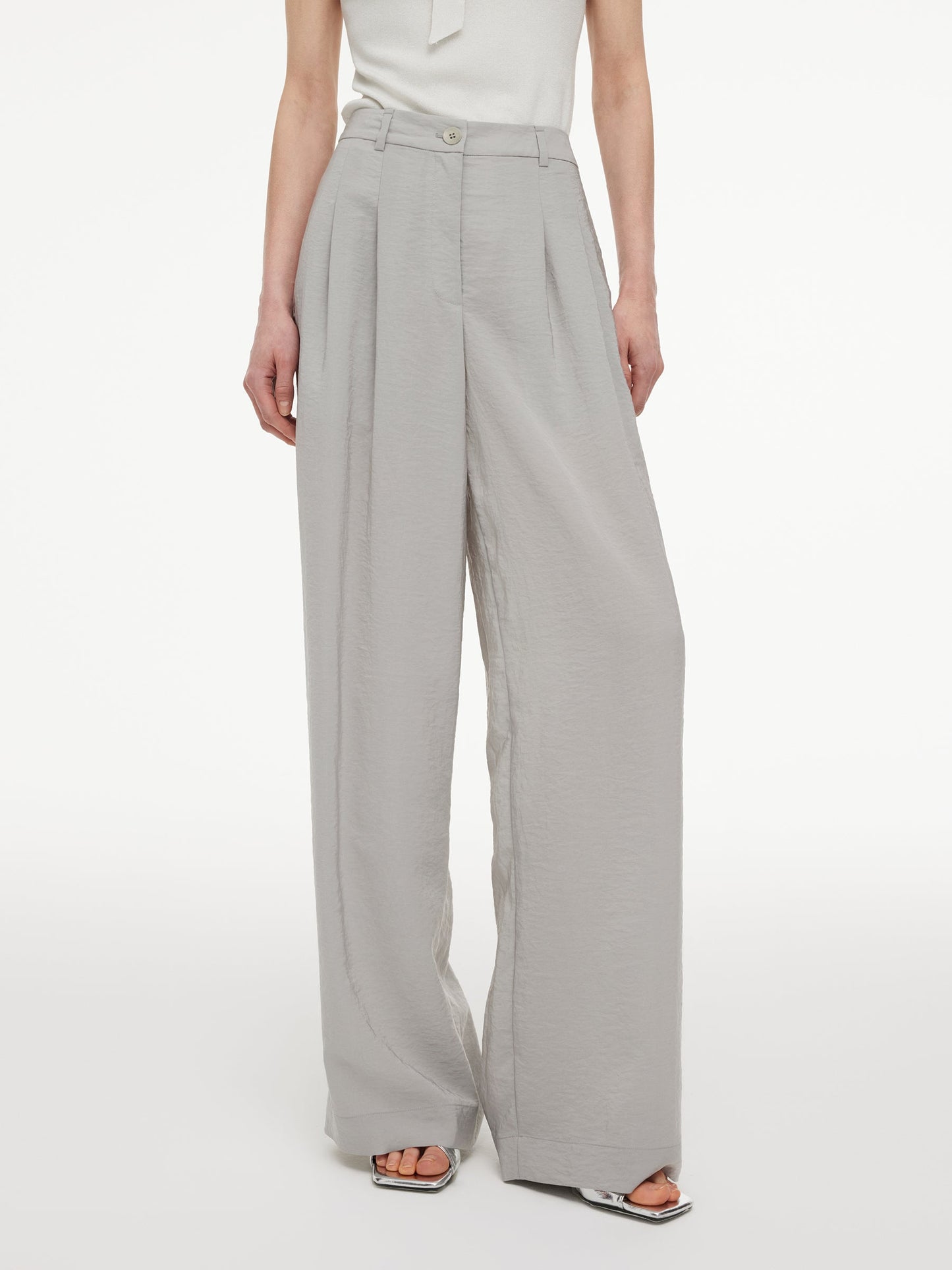Triacetate Blend Women Straight Leg Pants
