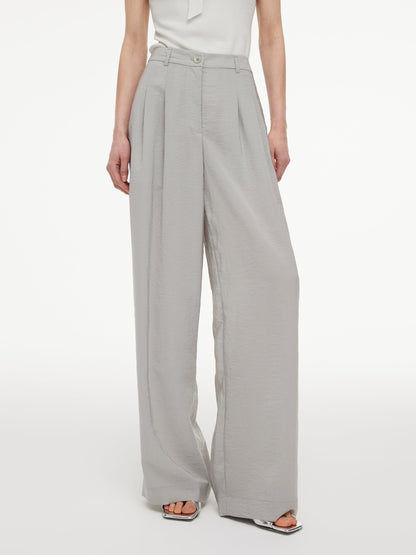 Triacetate Blend Women Straight Leg Pants