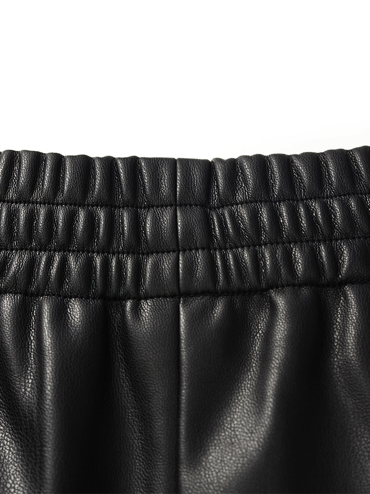 PU Leather Women Shorts