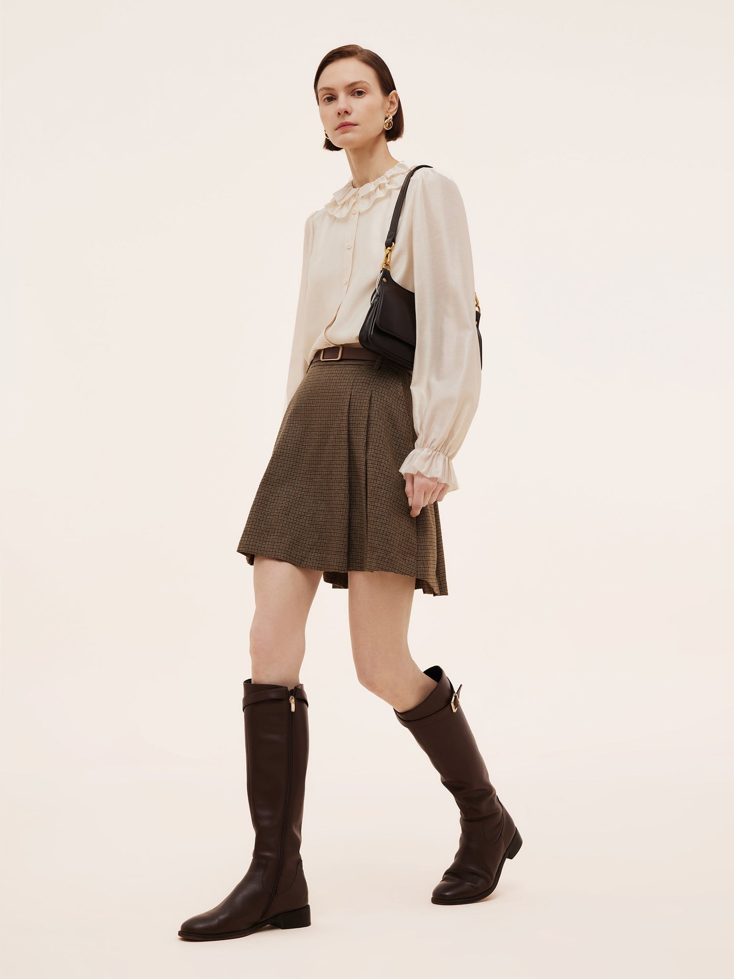 Plaid A-Line Pleated Women Skirt