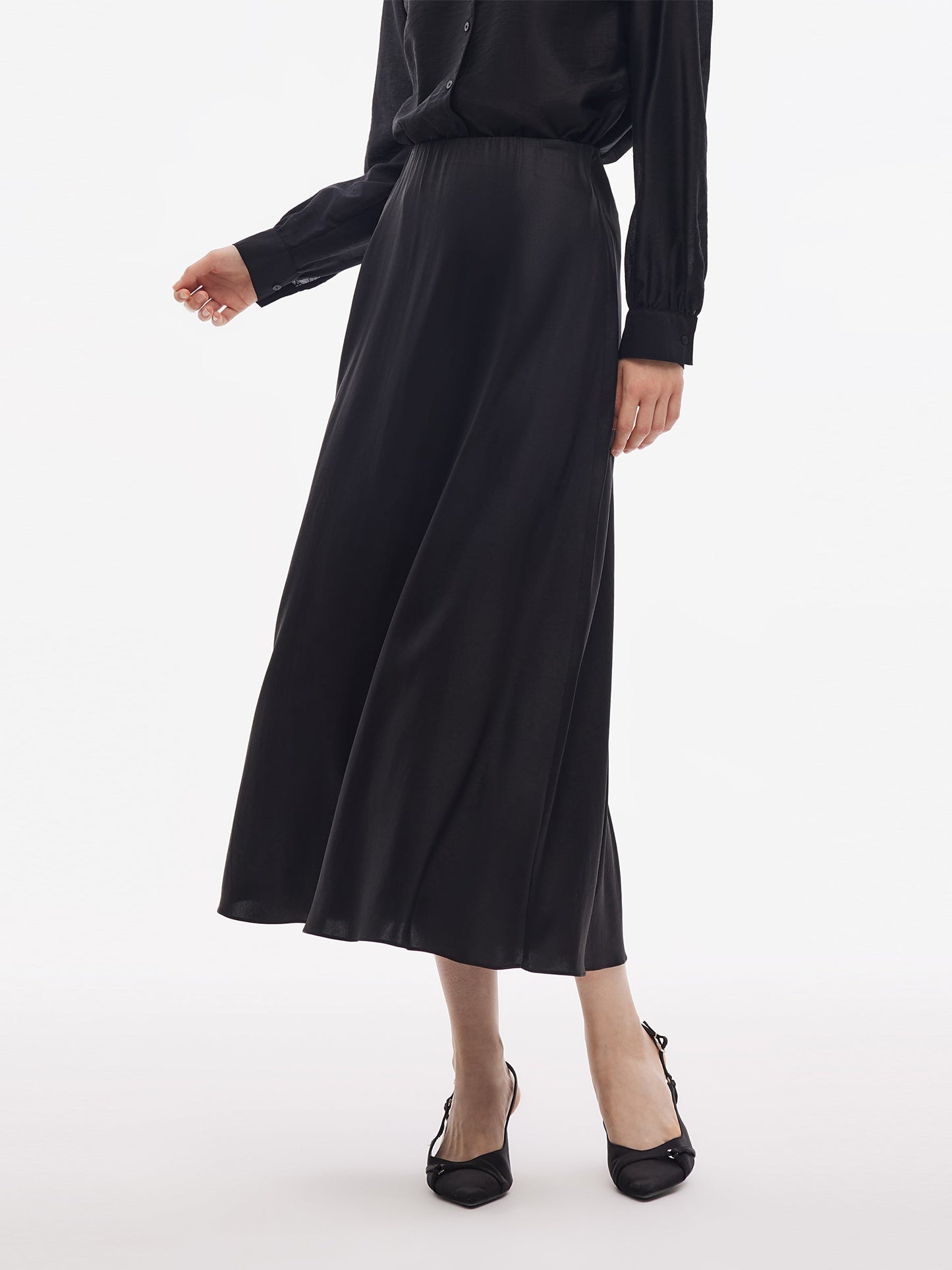 19MM Xiang Yun Silk Women Elastic Waist Skirt