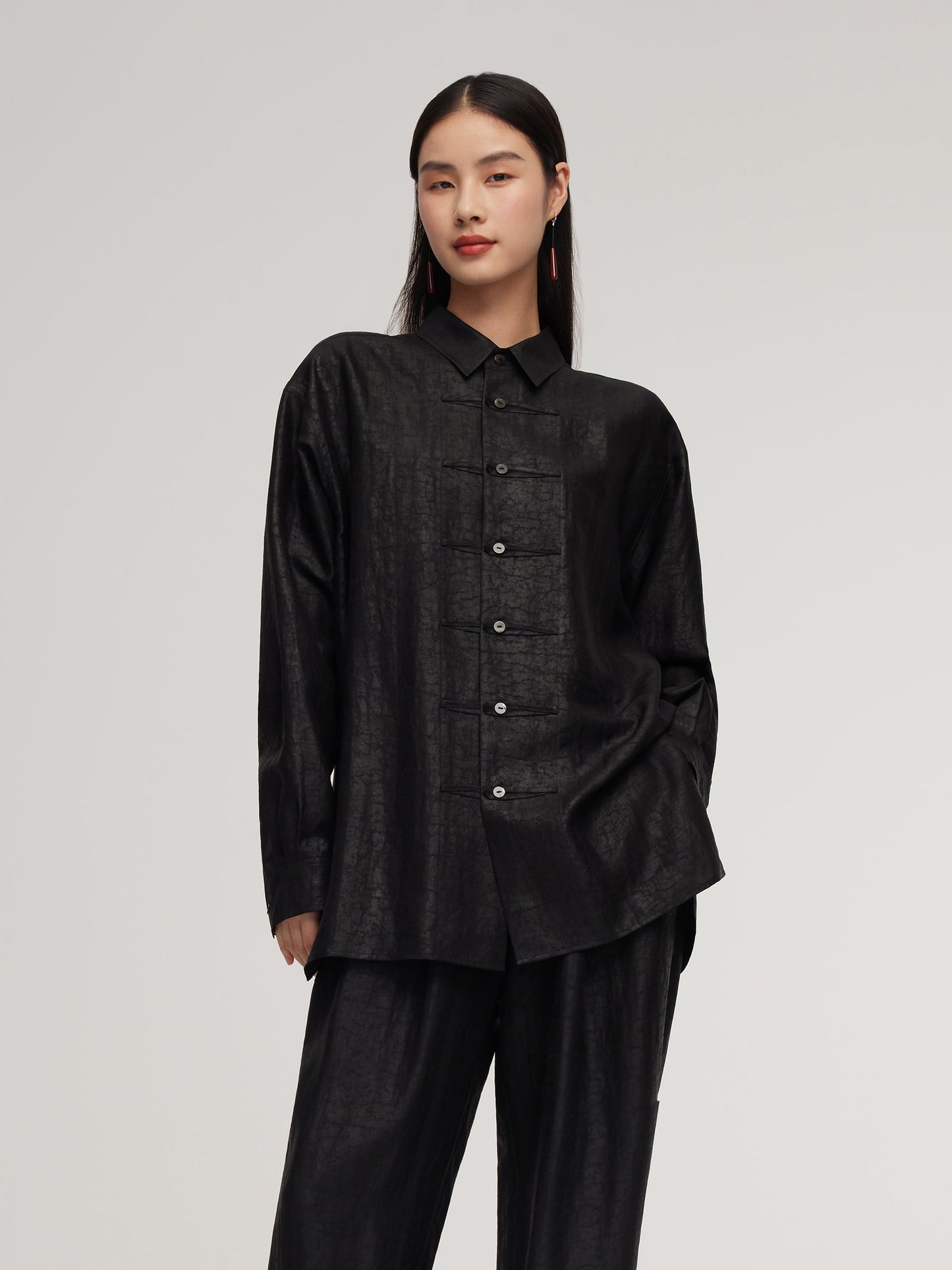 18MM Gambiered Canton Gauze Unisex Shirt