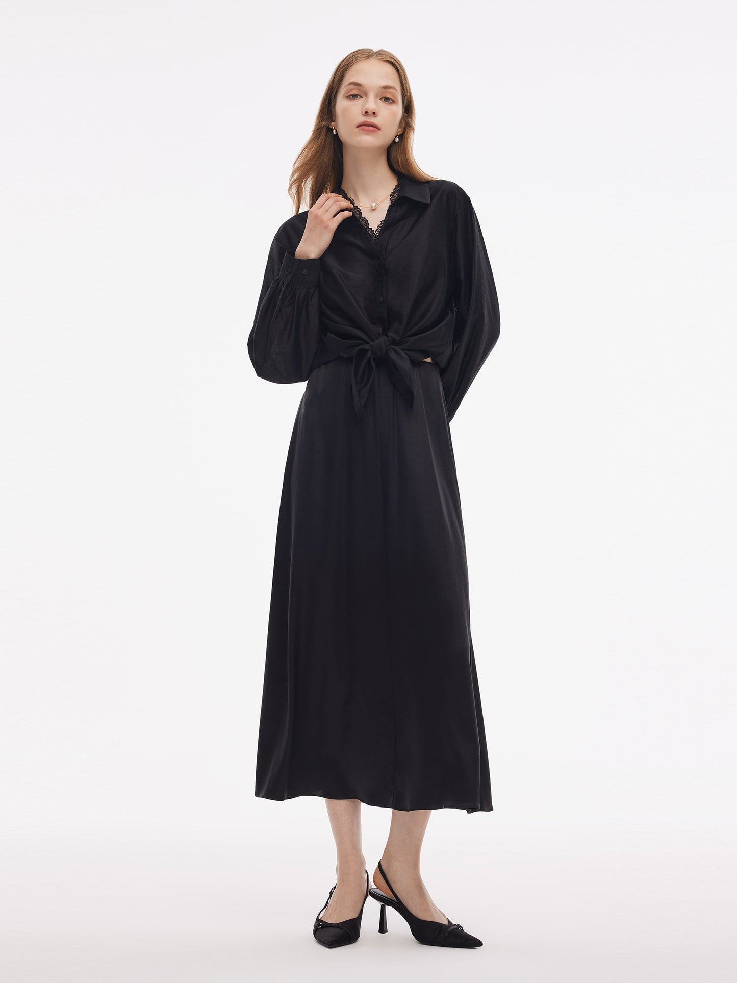 19MM Xiang Yun Silk Women Elastic Waist Skirt