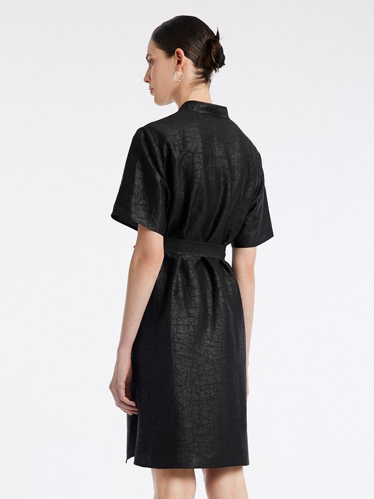 Xiang Yun Silk Mandarin Collar Cheongsam Qipao Mini Dress