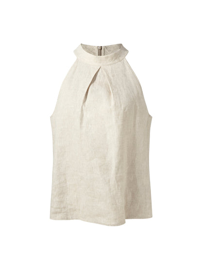 100% Linen Women Halter Tank Top