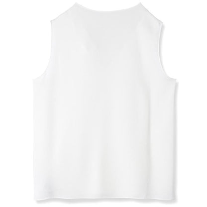 White Acetate V-Neck Tank Top