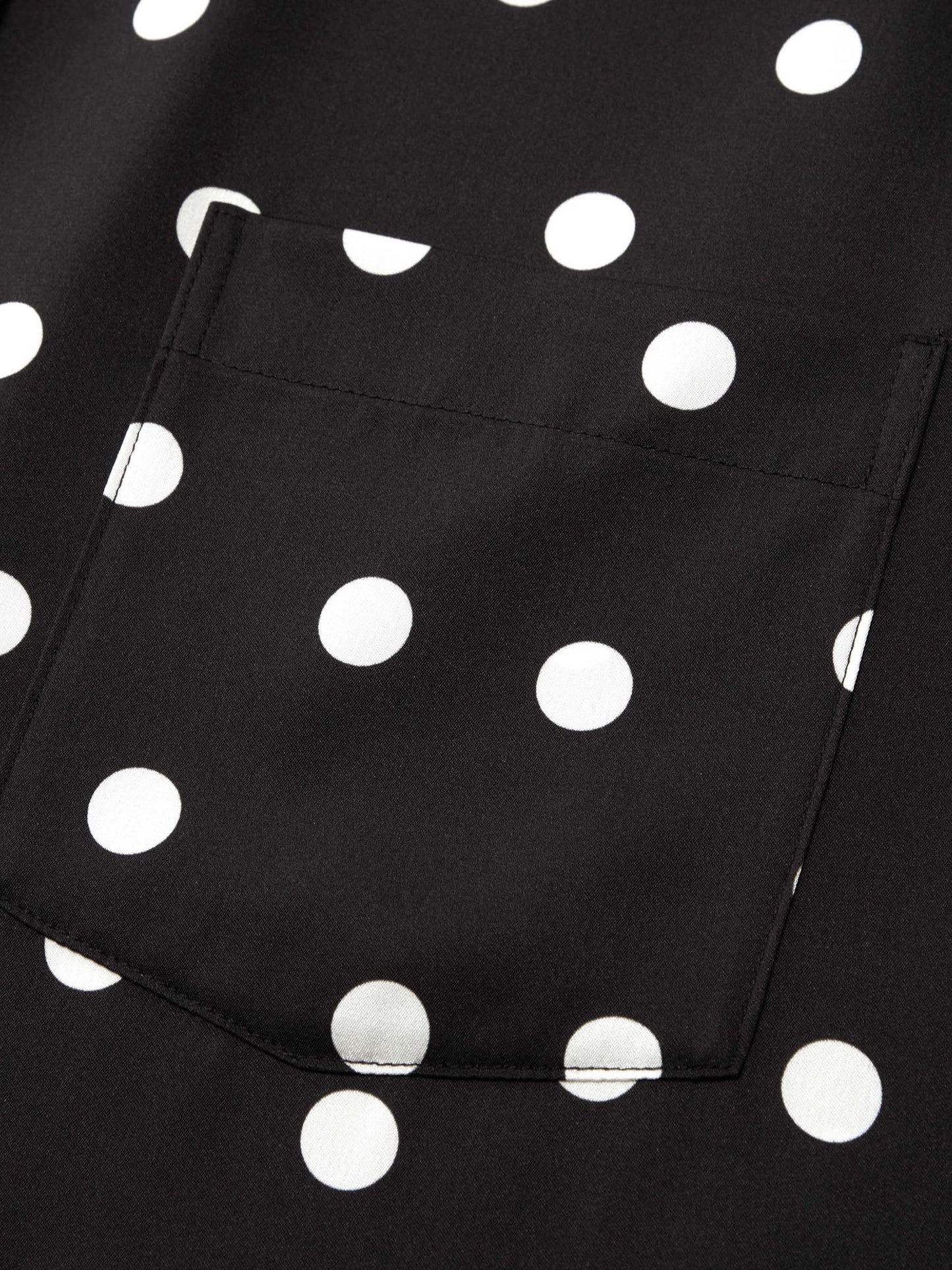 22MM Mulberry Silk Polka Dots H-Line Unisex Shirt