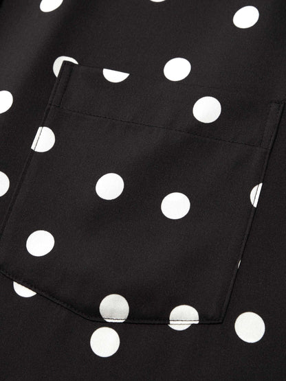 22MM Mulberry Silk Polka Dots H-Line Unisex Shirt