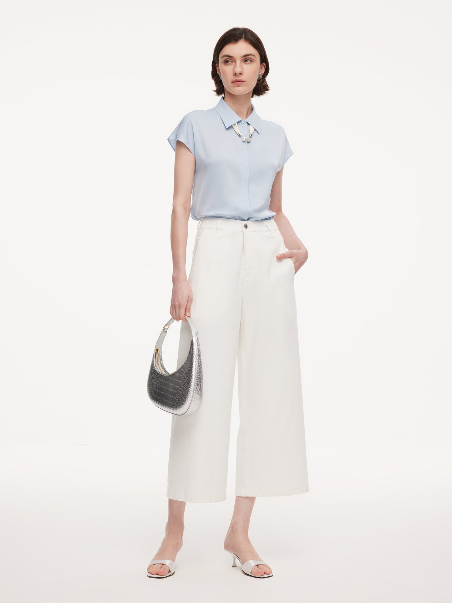 Denim Adjustable Waist Women Ankle-Length Jeans