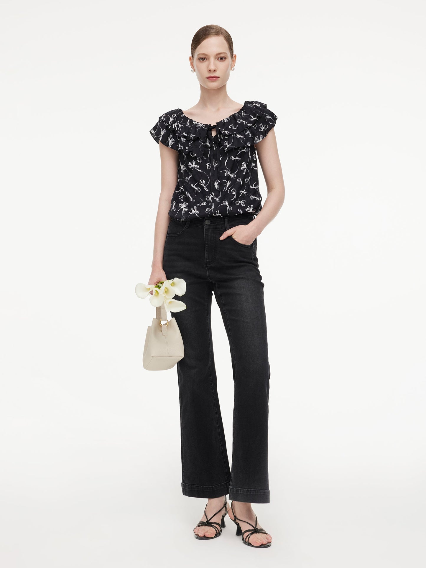 Four-Way Stretch Women Micro-Flared Jeans