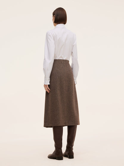 100% Washable Wool A-Line Women Skirt