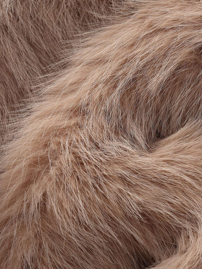 Eco-friendly Fur V-Neck Women Coat