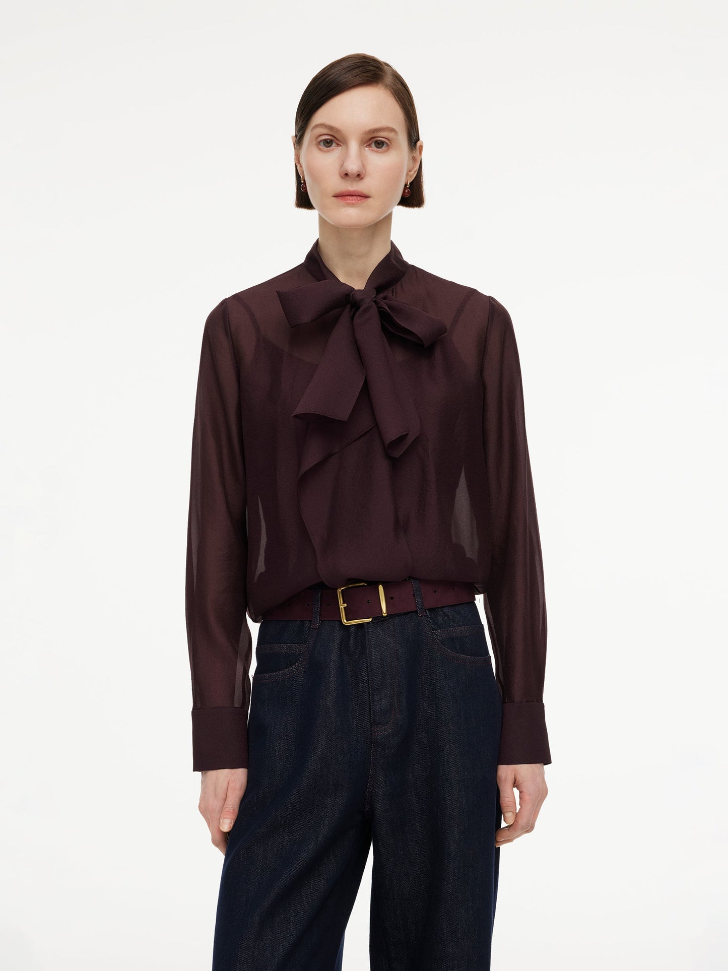 [Preview] Tie Front Women Shirt With Camisole