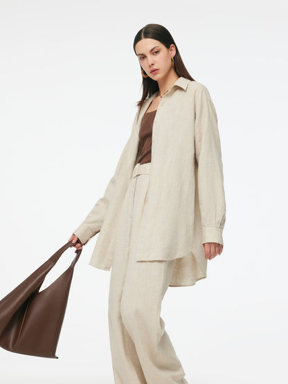 100% Linen Women Oversized Shirt