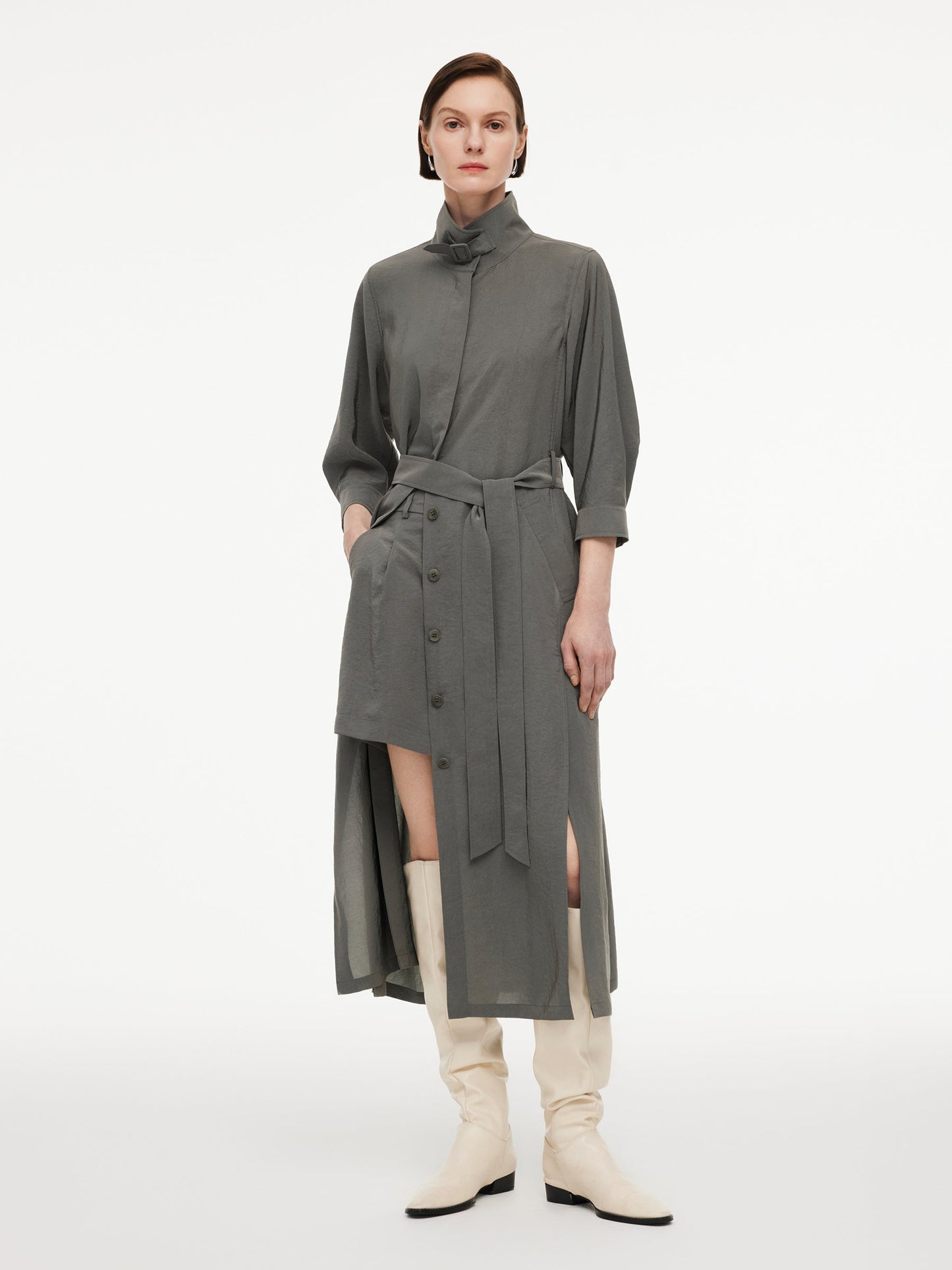 [Preview] Triacetate Blend Women Trench Coat