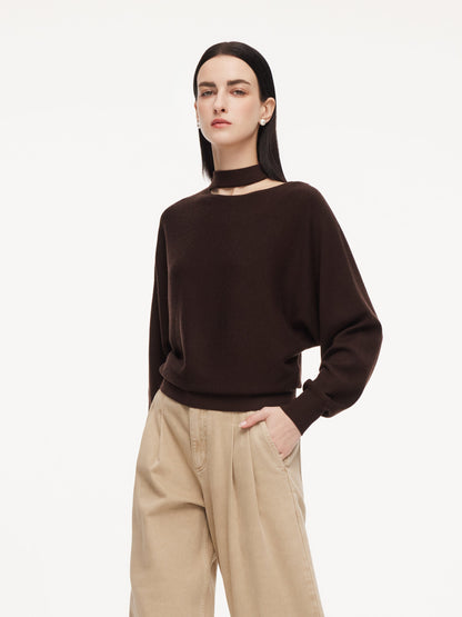 100% Wool Cut Out Women Sweater