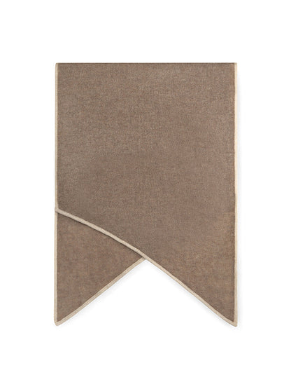 Contrast Trim Asymmectrical Cashmere Scarf