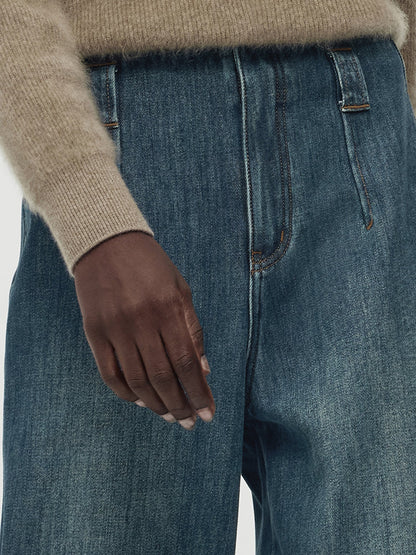 Wide Leg Women Fleece Lined Jeans