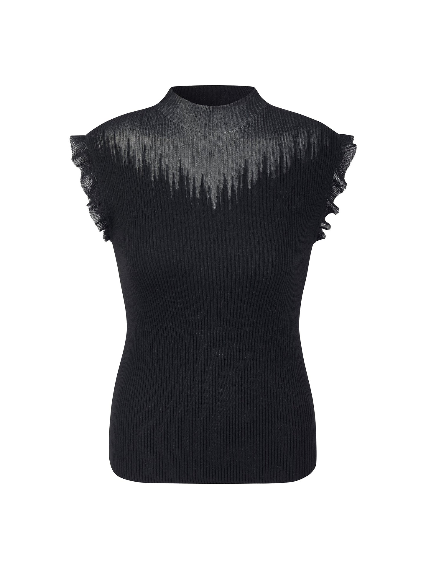 Ruffle Cuff Women Knit Tank Top