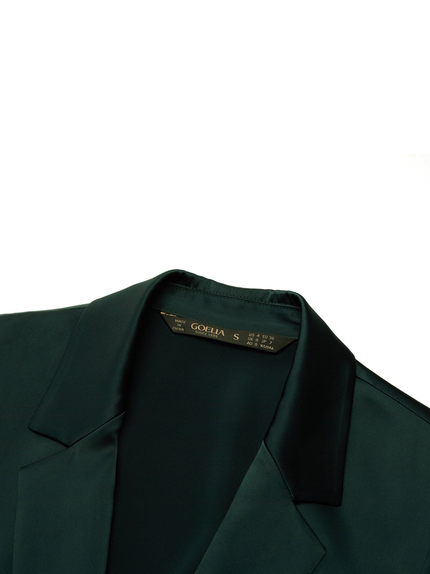 Triacetate Blend Ruched Sleeve Women Blazer