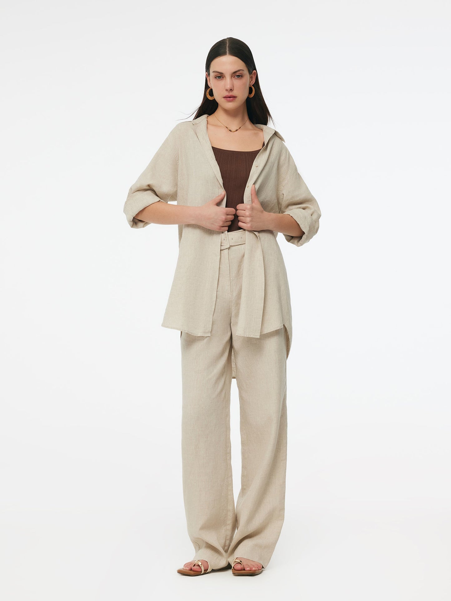 100% Linen Women Oversized Shirt