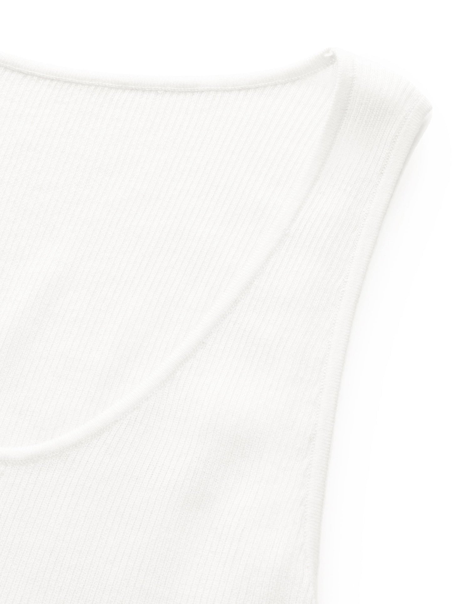 [Preview] Triacetate Tencel Blend Stripe Boat Neck Top And Tank Top Two-Piece Set