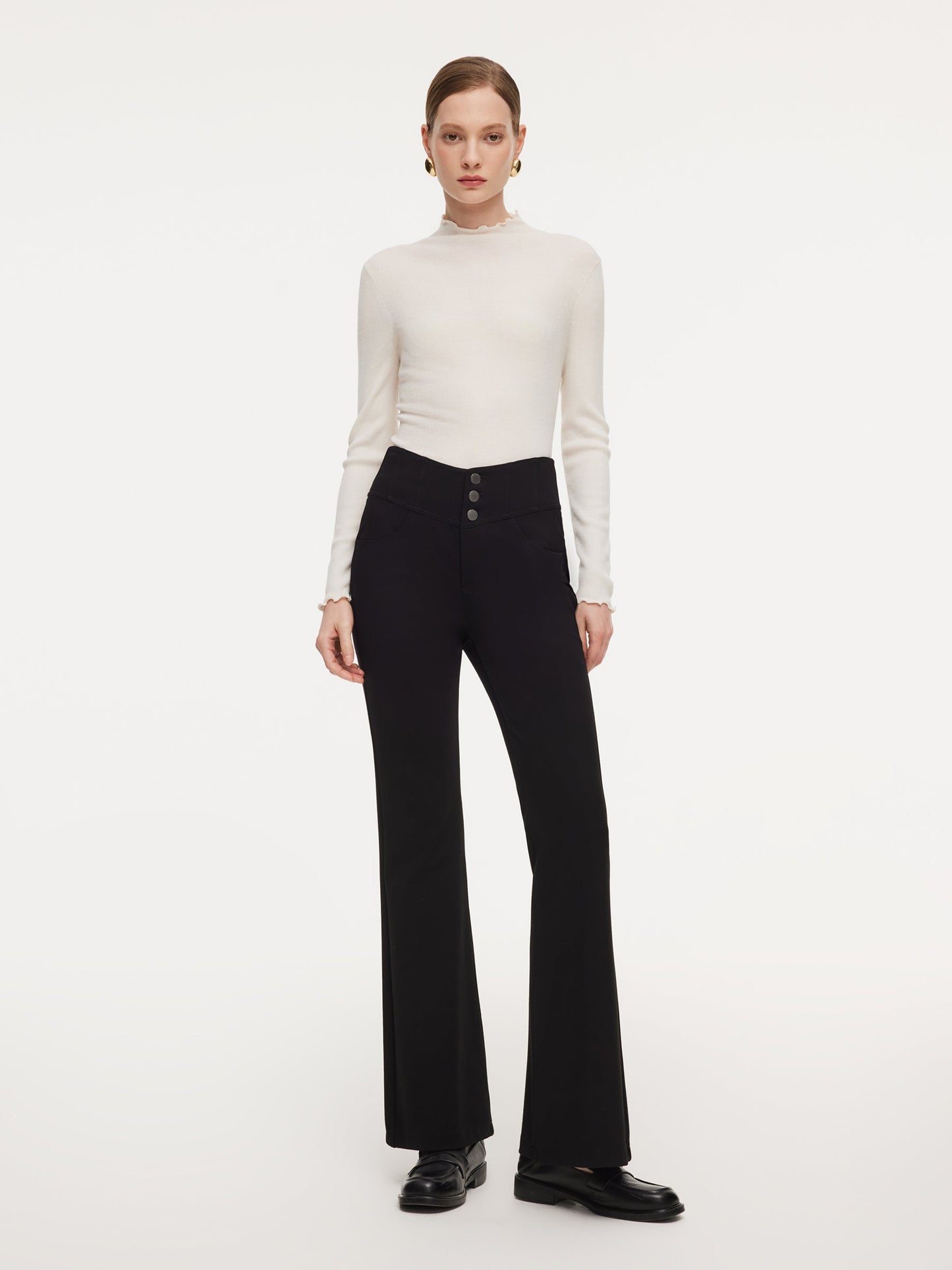 High-Waisted Women Micro-Flared Jeans