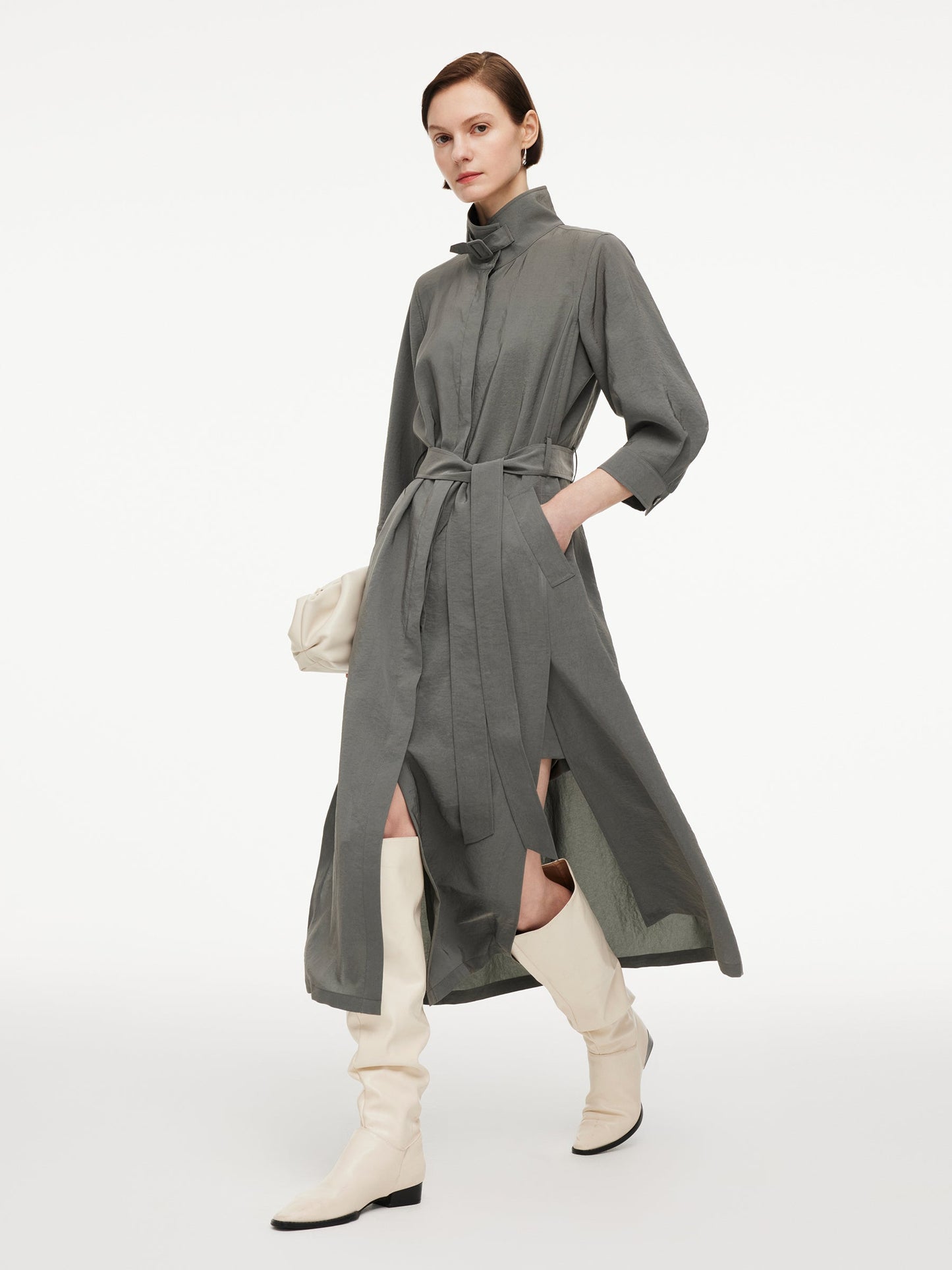 [Preview] Triacetate Blend Women Trench Coat