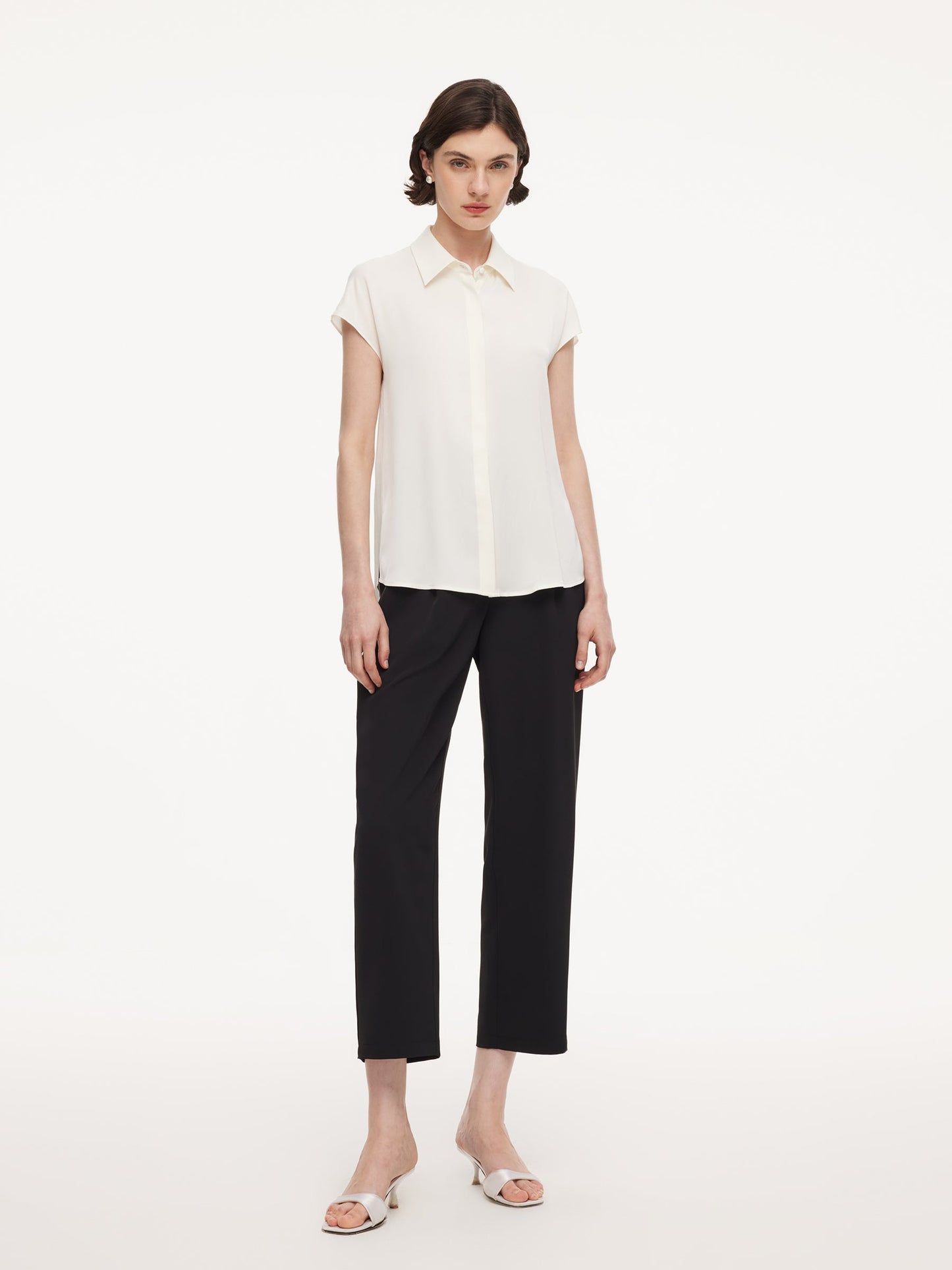 22MM Mulberry Silk Women Shirt With Silk Scarf
