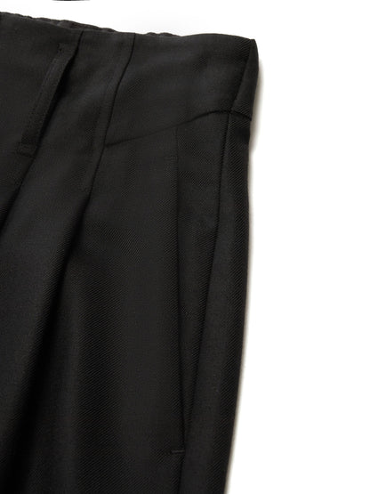100% Worsted Wool Straight Leg Women Pants With Belt