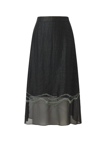 18MM Xiang Yun Silk Women Embroidered Skirt