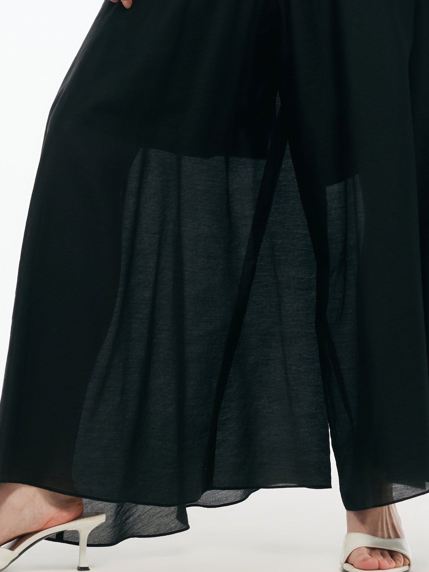 Tencel Blend Elastic Waist Women Culottes