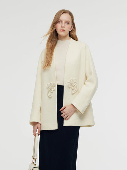 100% Wool New Chinese-Style Women Coat