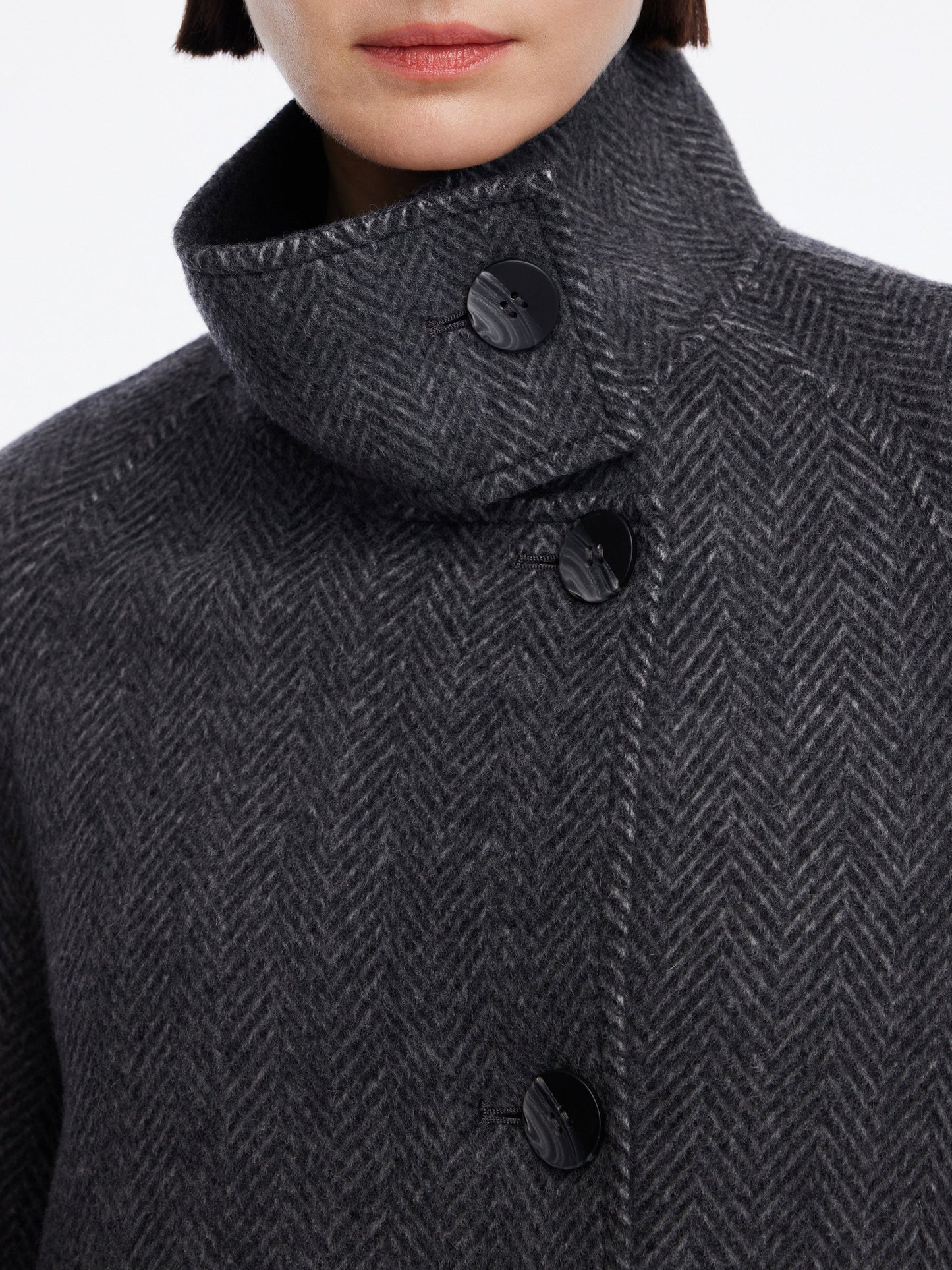 Cashmere Wool Blend Double-Faced Women Self-Tie Belt Overcoat