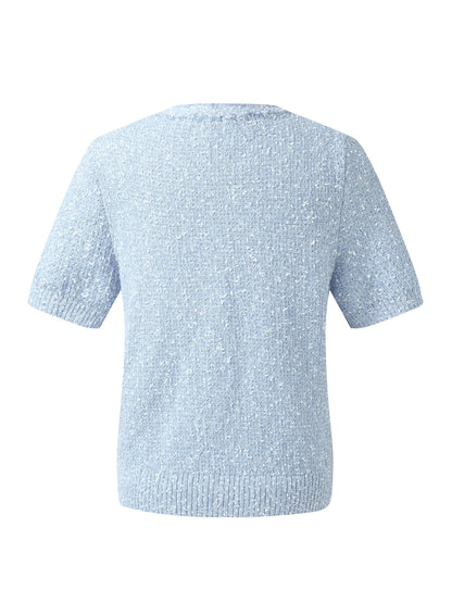 Frayed Edge Women Knit Top