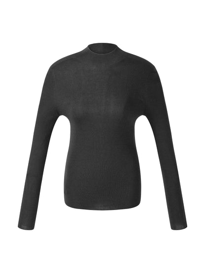Cashmere Mulberry Silk Tencel Blend Women Knit Top