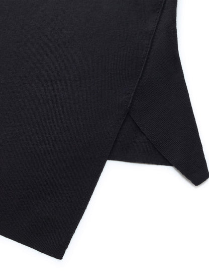 Tencel Blend Color Block Women Cut-Out Knit Top