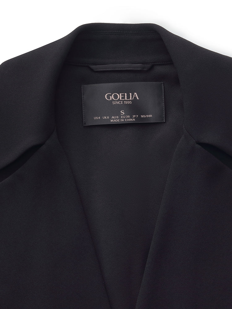 Triacetate Magnetic Button Cuffs Women Trench Coat With Belt