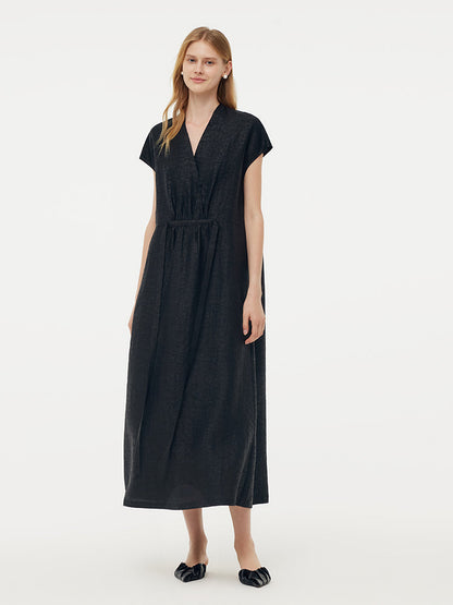 18MM Xiang Yun Silk Adjustable Waist Women Midi Dress