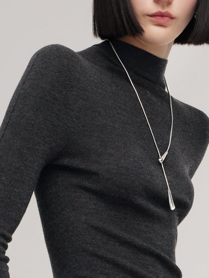 Cashmere Mulberry Silk Tencel Blend Women Knit Top