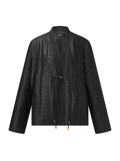 18MM Gambiered Canton Gauze Women Quilted Jacket