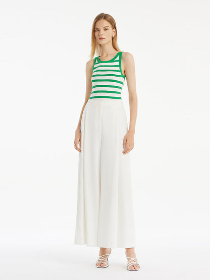 Striped Knitted Women Tank Top