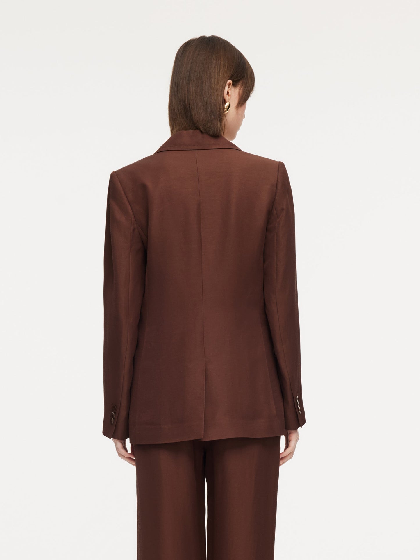 Tencel Acetate Linen Blend Women Blazer