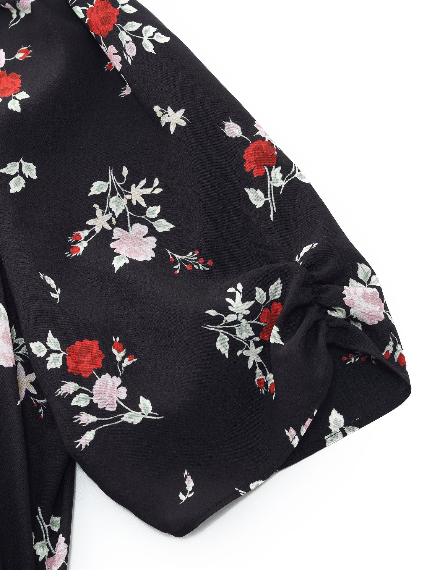 16MM Mulberry Silk Floral Print Women Maxi Wrap Dress