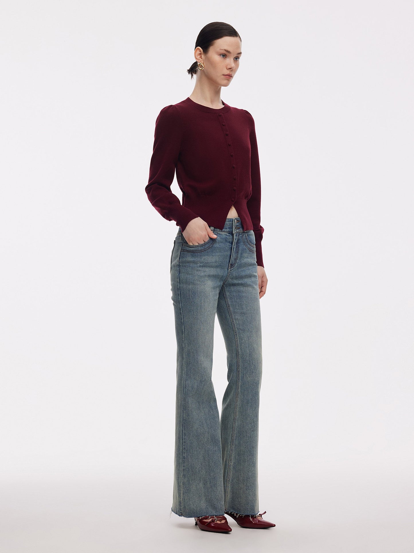 Denim High-Waisted Women Flared Jeans