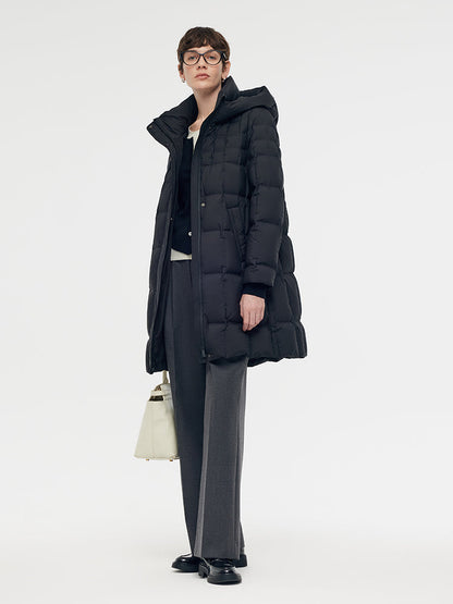 Water-repellent And Windproof Hooded Goose Down Coat