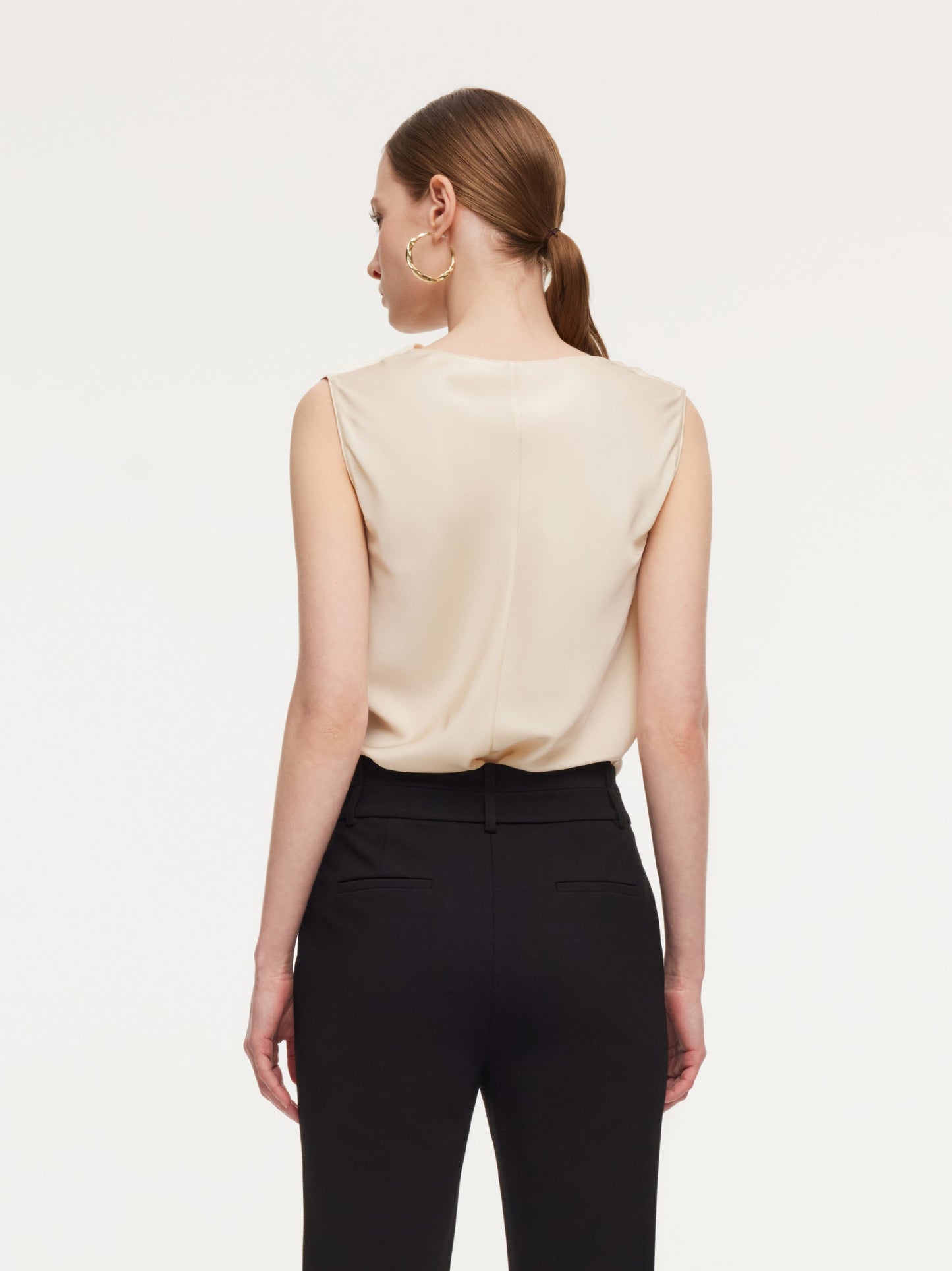 22MM Mulberry Silk Cowl Neck Women Tank Top